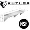 KUTLER Stainless Steel Shelf, NSF Commercial Wall Mount Shelves with Backsplash, Floating Metal Shelving for Restaurant, Kitchen, Home, Garage
